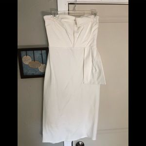 White strapless dress. Never worn.